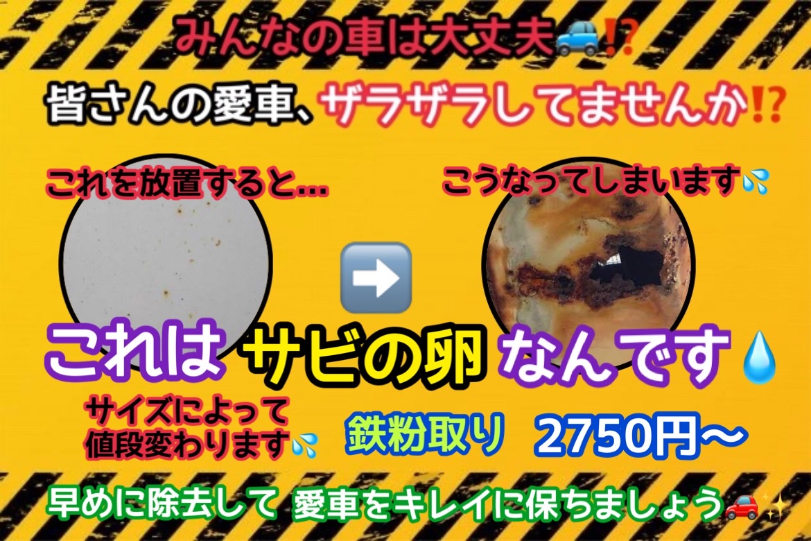 愛車に茶色いザラザラ、プツプツついてませんか？😵