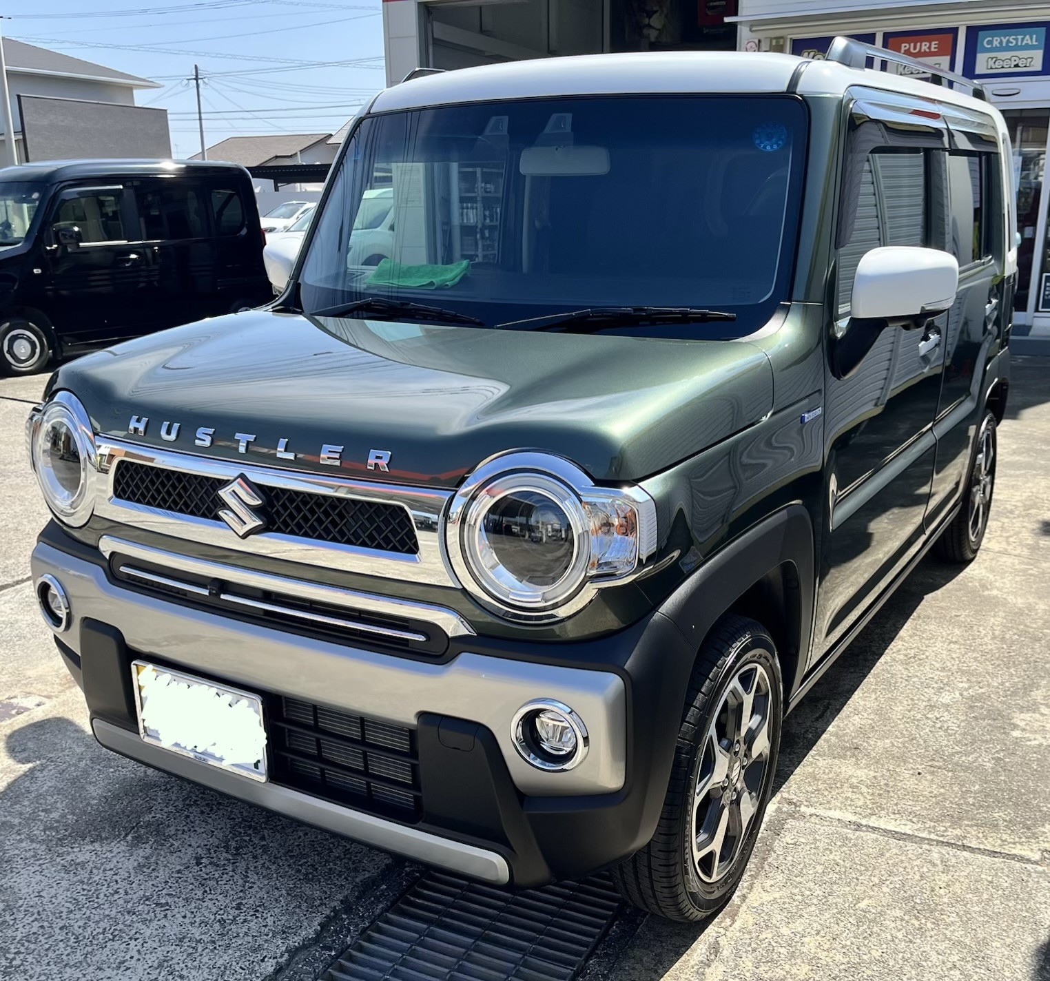佐賀城北SSでハスラーにコーティングと梅雨対策情報🚗