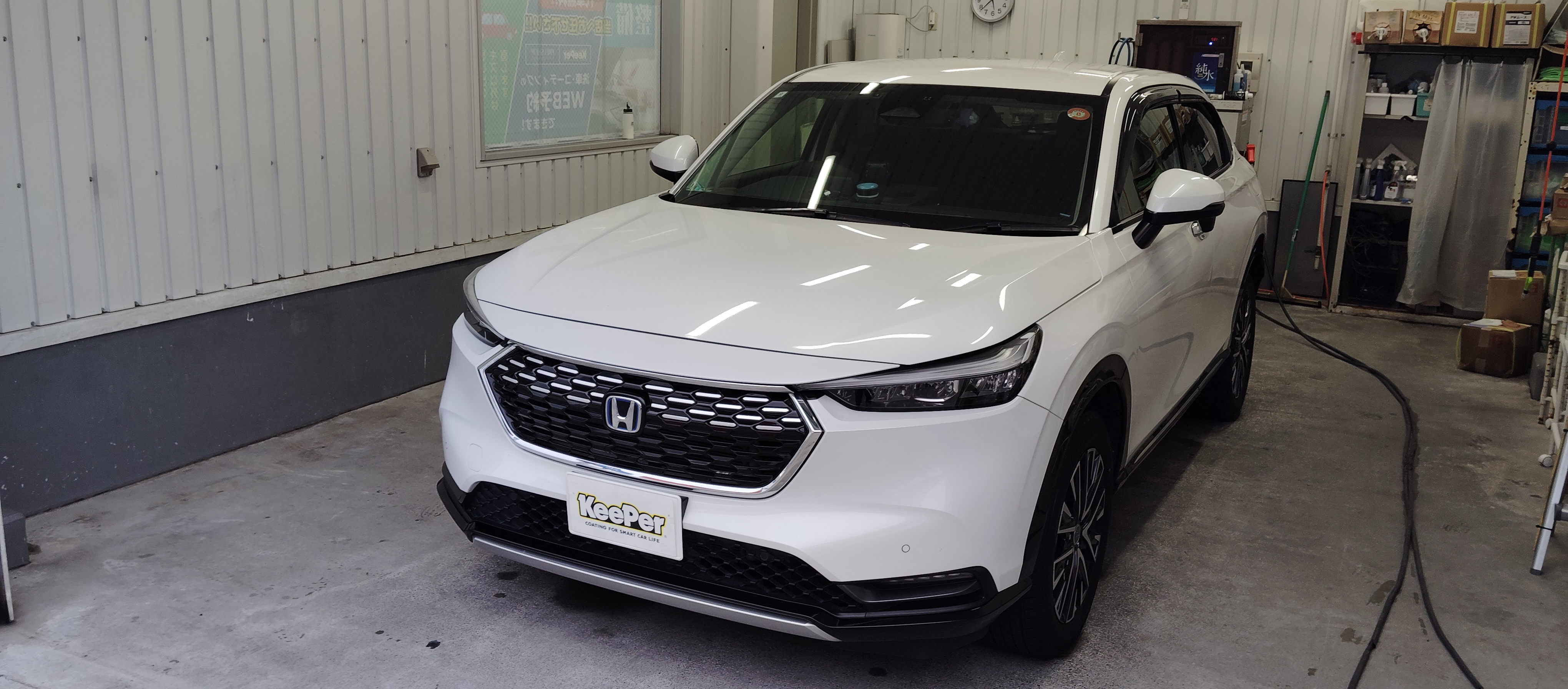 春の愛車ケアにおすすめ フレッシュキーパー施工で輝くホワイト車✨