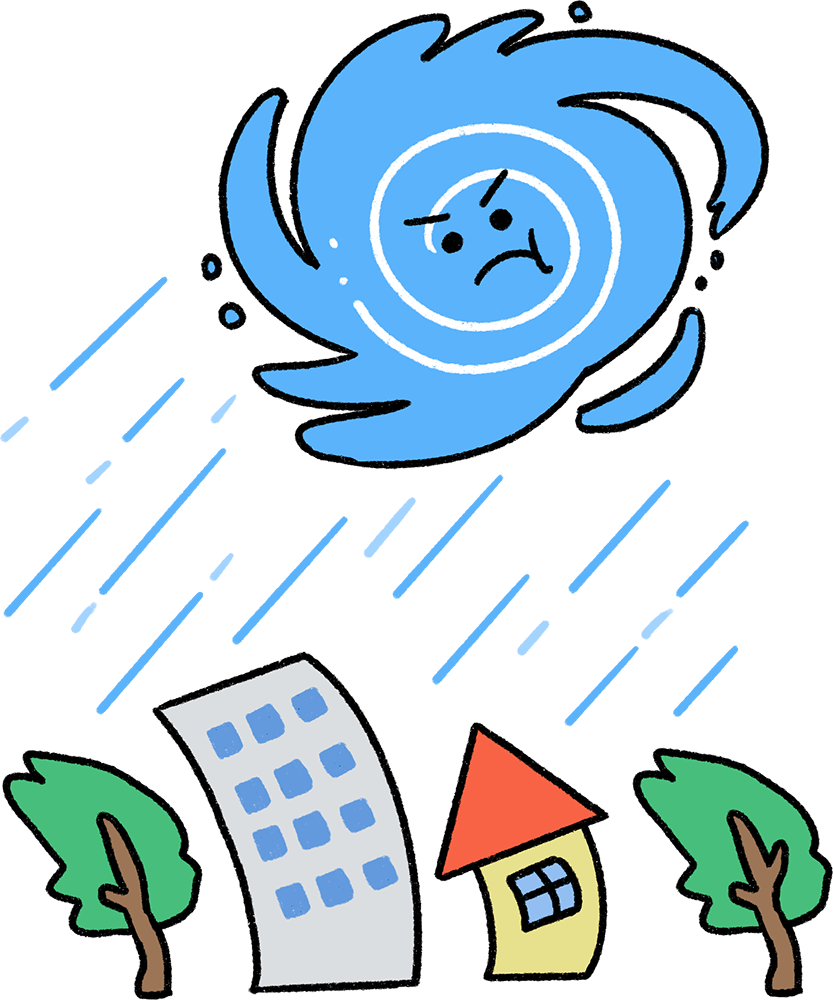 台風が来るの？🫨