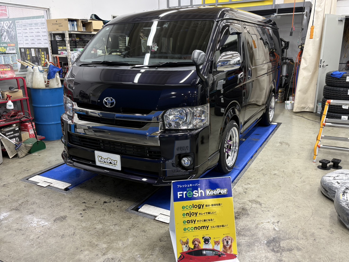 ハイエースにフレッシュキーパーを施工🚗熊谷市西別府　ENEOSウイング上武道深谷バイパスTS