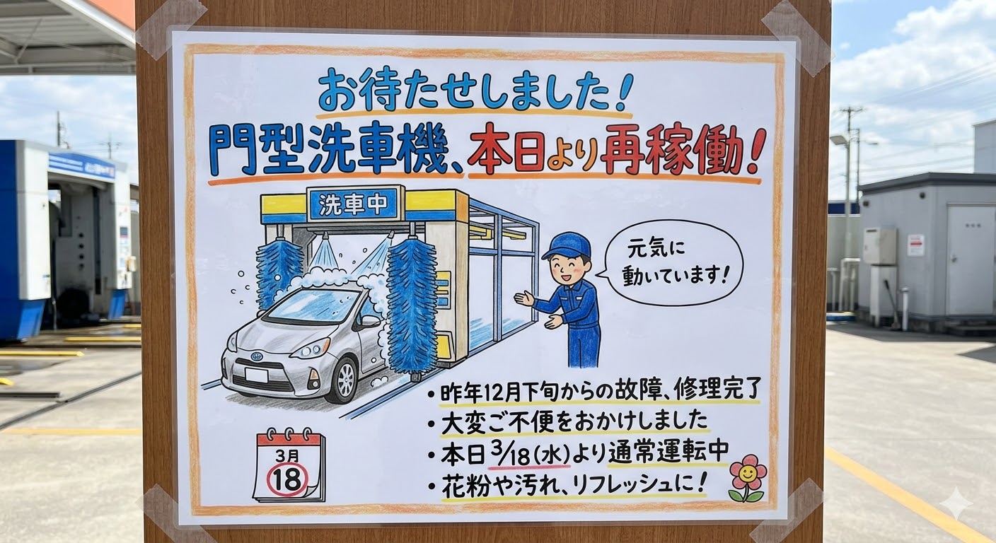 春のドライブ応援門型洗車再開と愛車メンテポイント紹介🚗