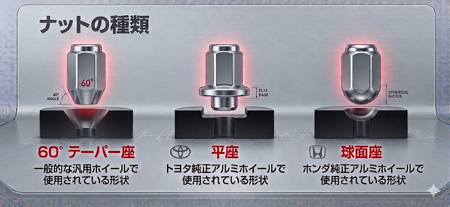 【2026年度版】そのホイール、ナットは合っていますか？タイヤ履き替え前に知っておきたい「ナットの形状」を完全解説！