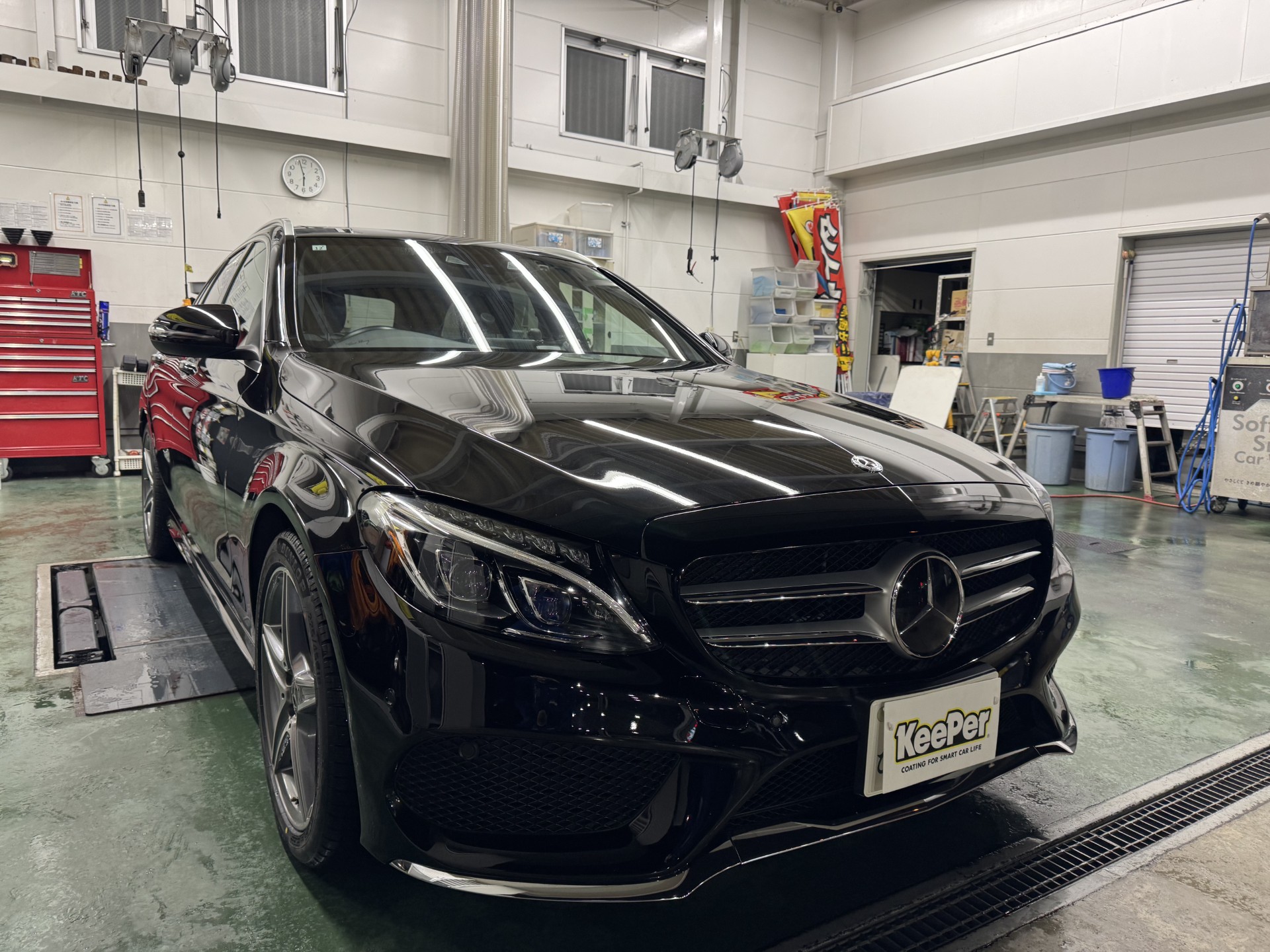 板橋TSでエコプラスダイヤモンドキーパーのメンテナンスと撥水コーティング実施中✨