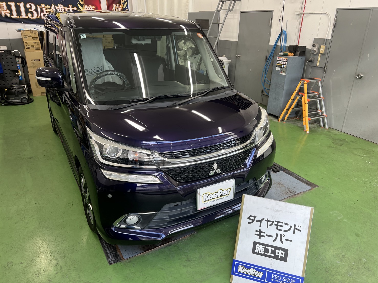 スズキソリオに最適なダイヤモンドキーパー施工と台風前の車点検対策