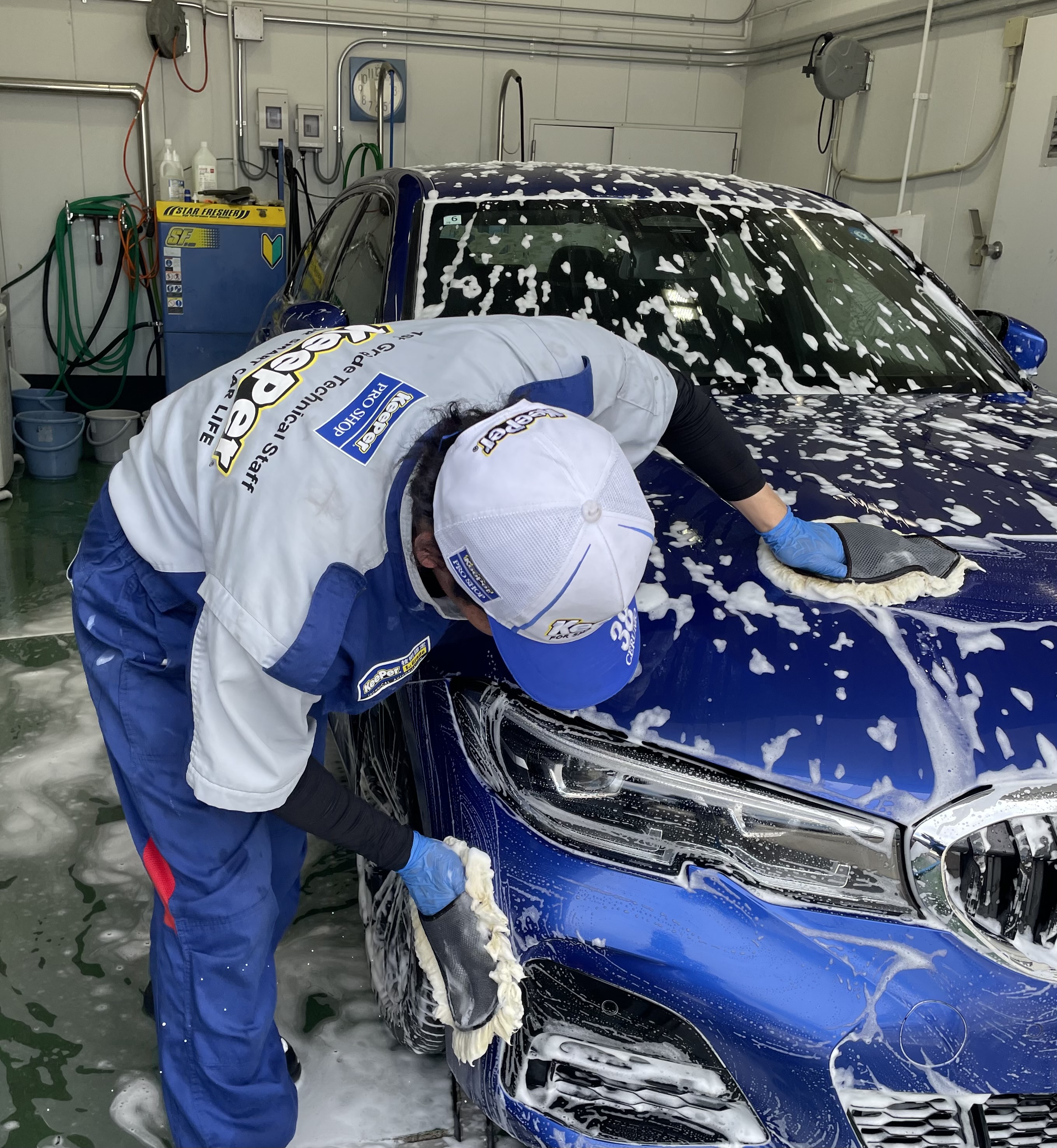 暑い日におすすめ中央道諏訪インターで手洗い洗車とコーティング🍧