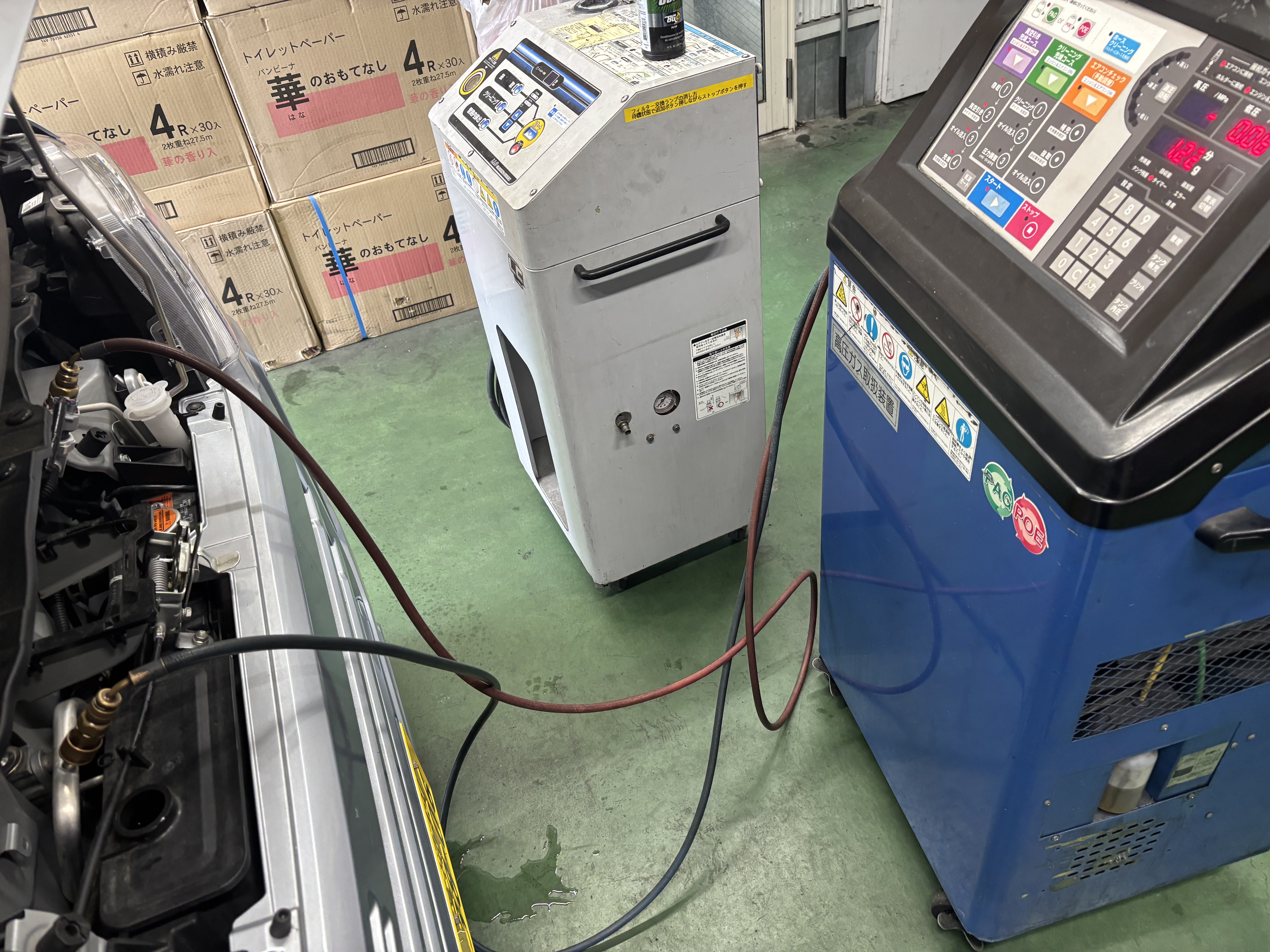 ハイゼットカーゴの夏点検エアコンとLLCクリーニング | 清水インター