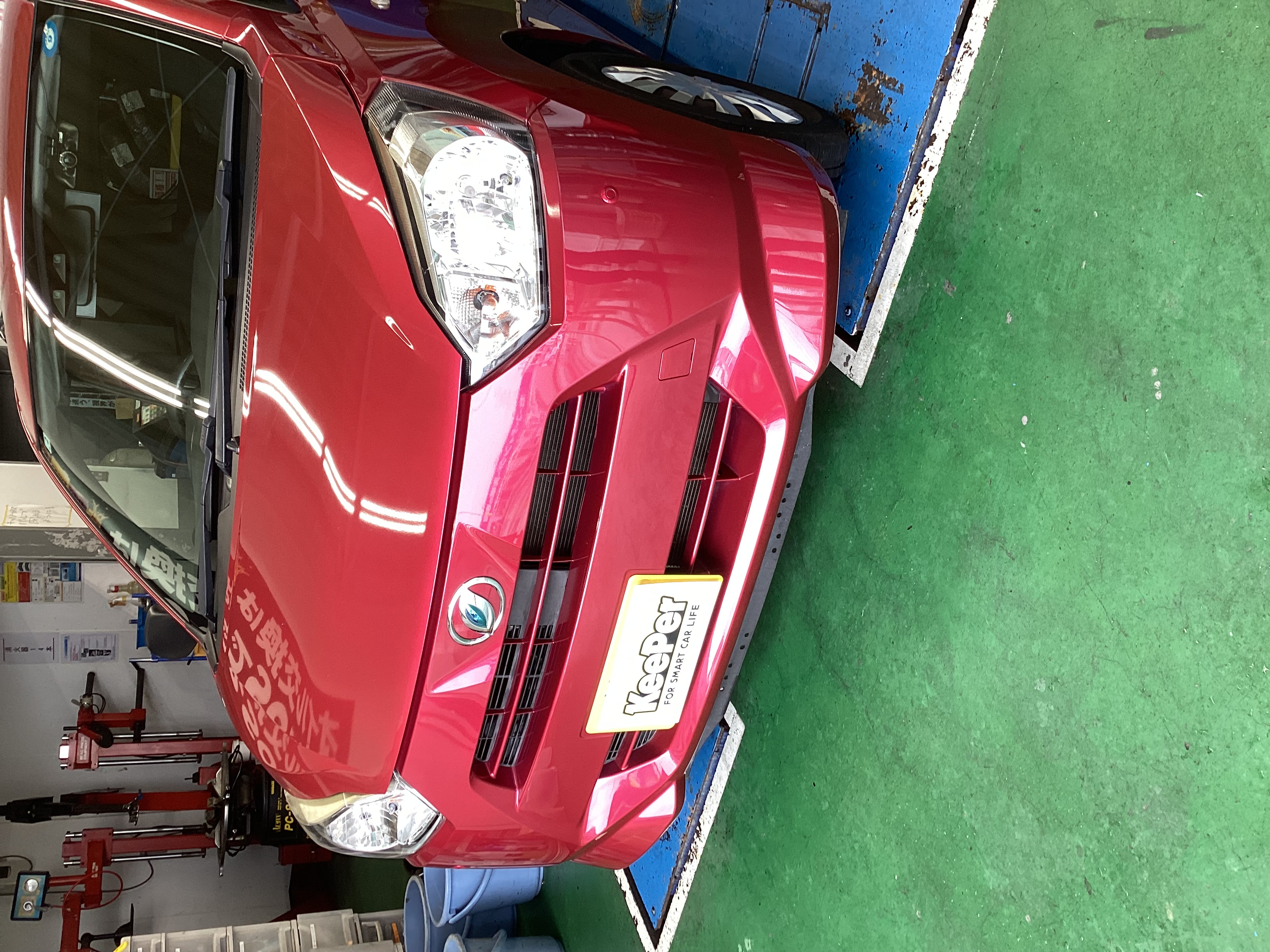 雨の日も施工可。浜松西SＳでSSサイズフレッシュキーパー(オプション有り)を43210円で施工しました。