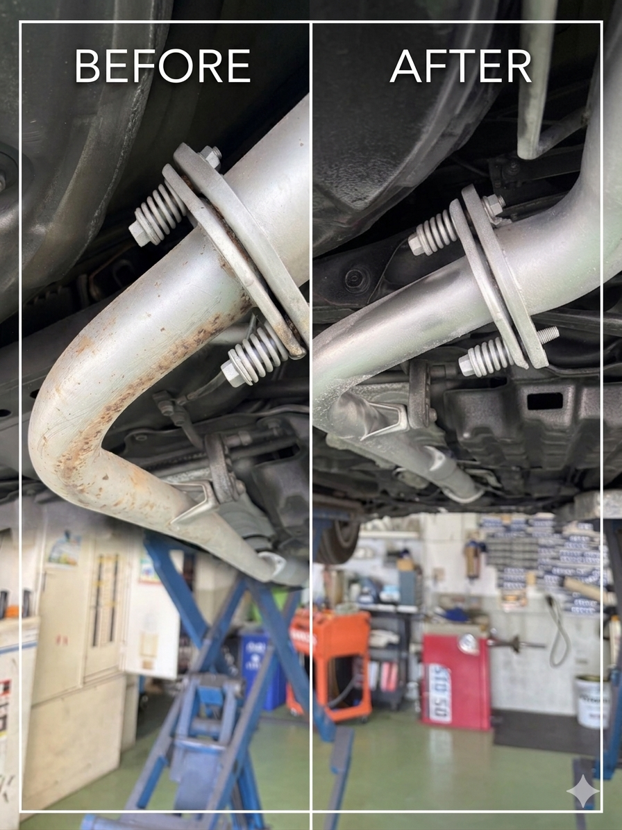 春の愛車メンテナンスにおすすめマフラーコートで安心ケア🚗