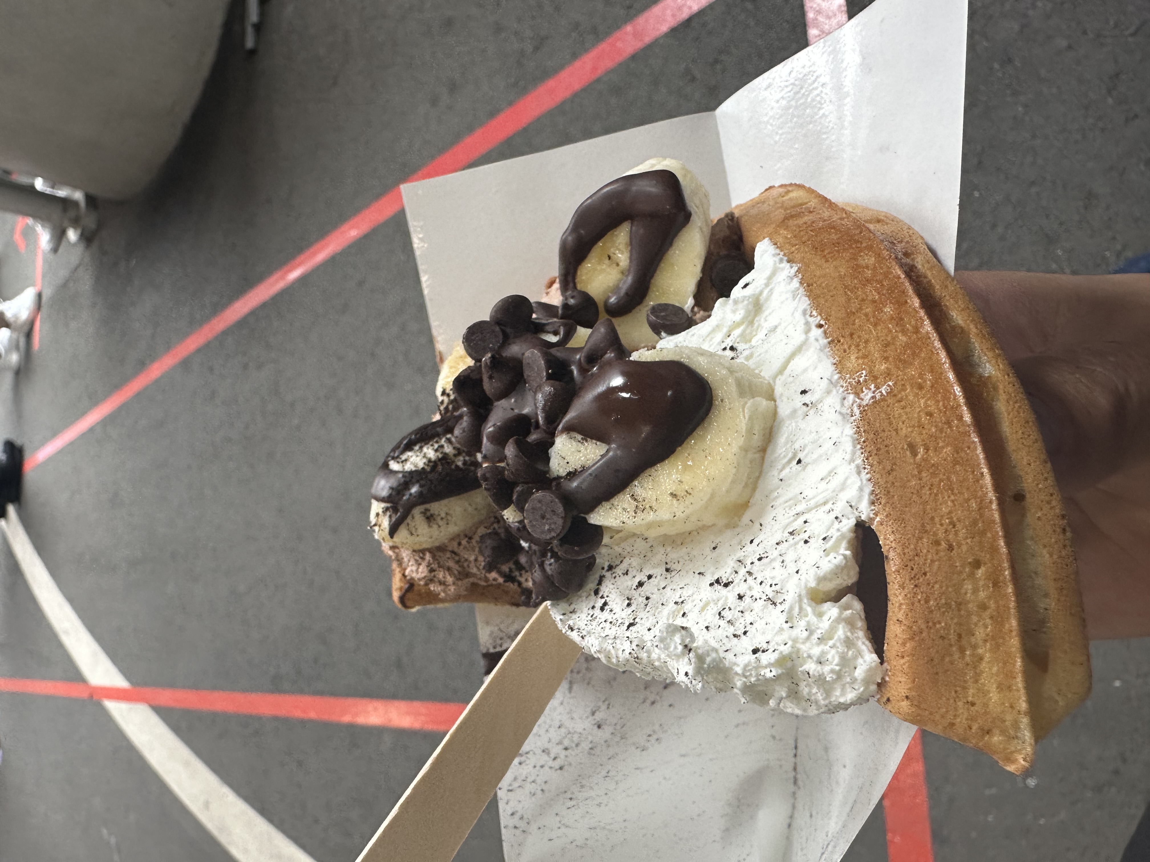 チョコバナナワッフル