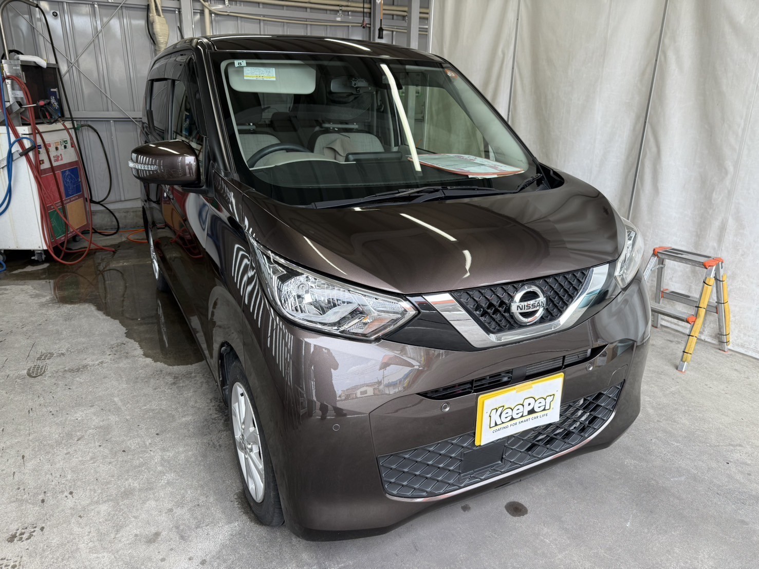 日産デイズに細密研磨とフレッシュキーパーを施工
