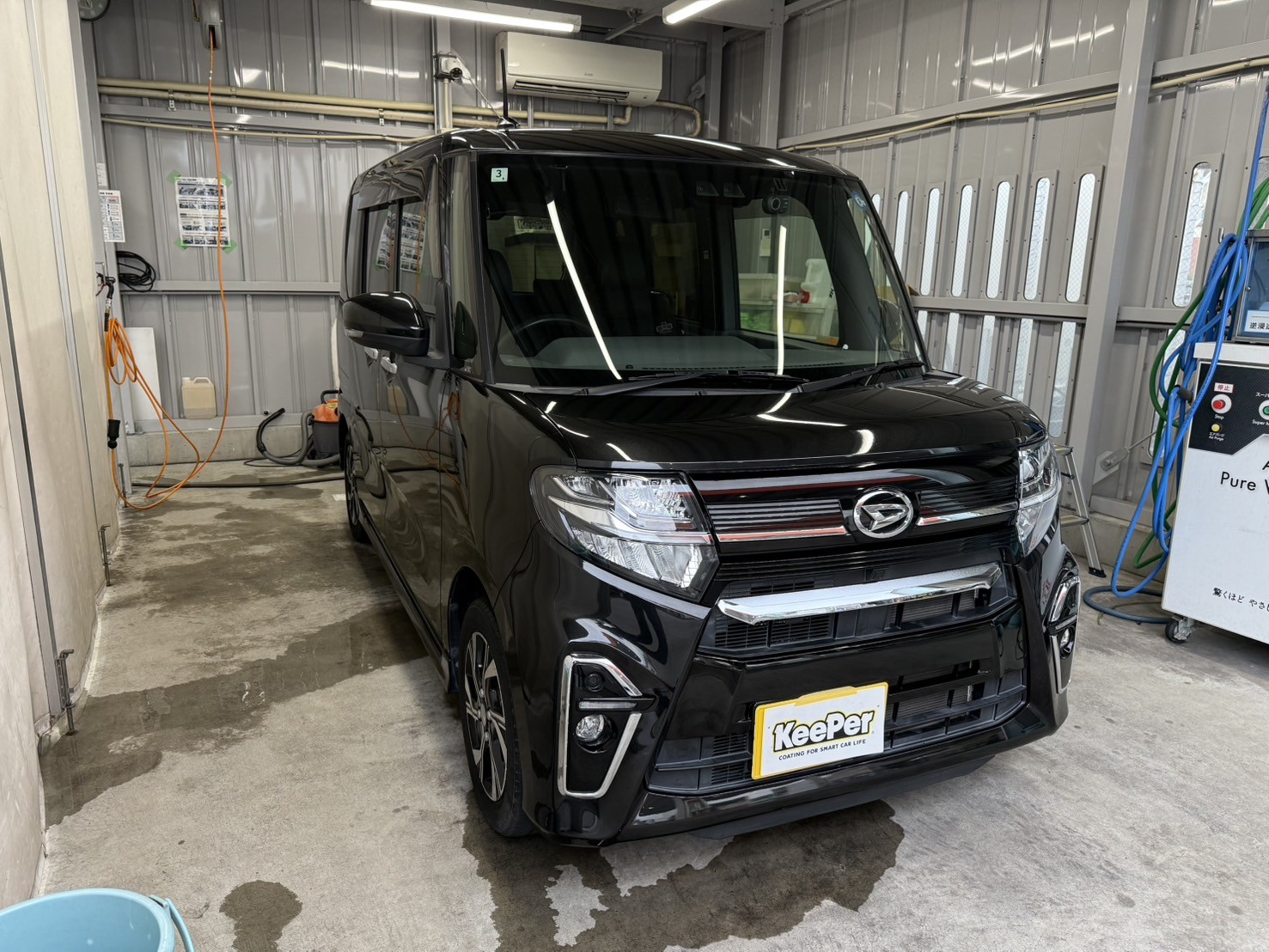 黒いタントにダイヤⅡキーパーを施工した