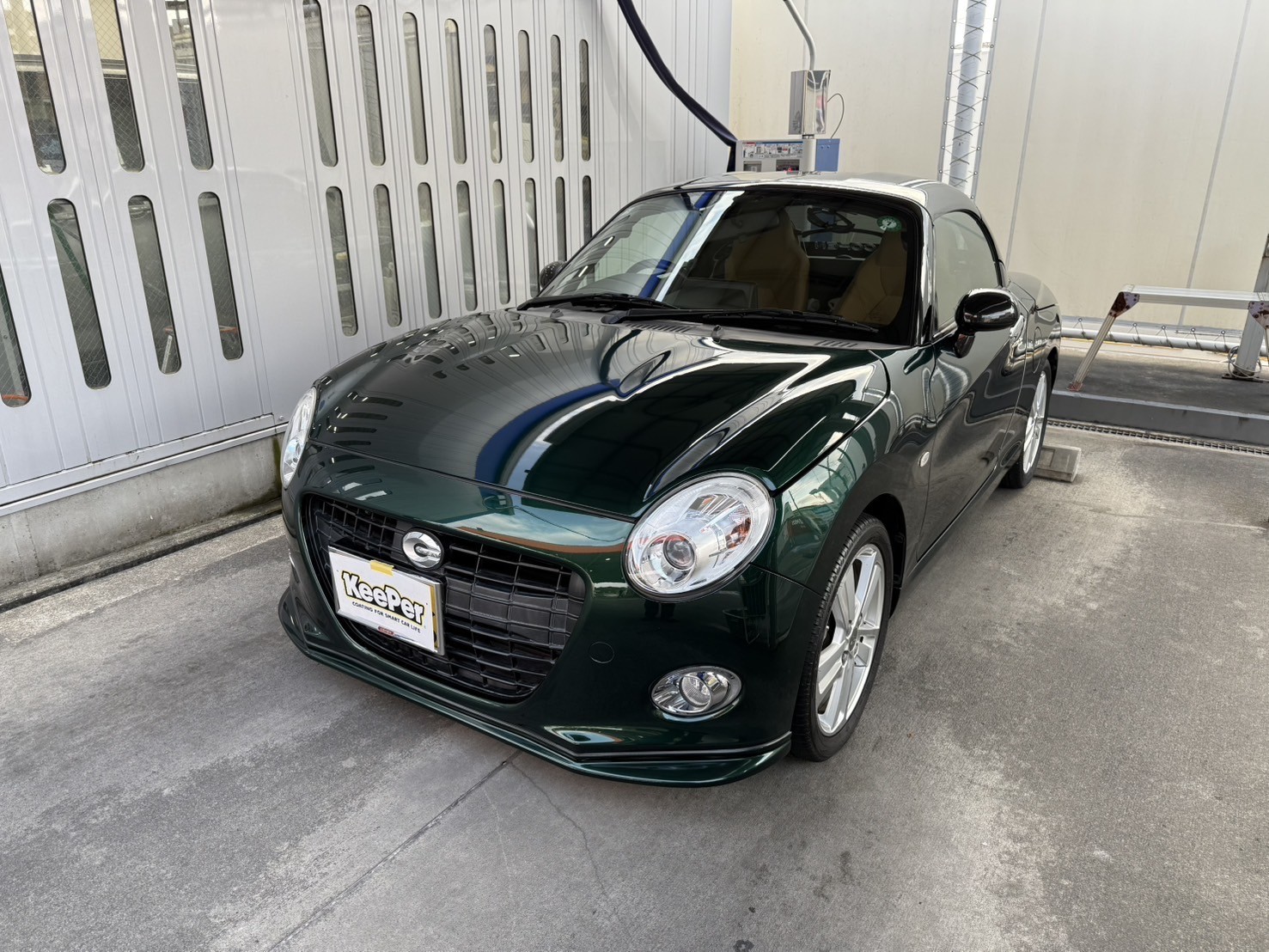 コペンにフレッシュキーパーとヘッドライトクリーン＆プロテクトを施工