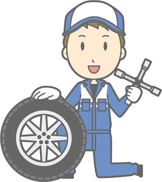 タイヤ交換のイメージイラスト