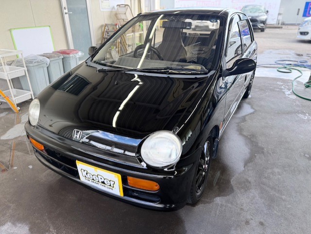 黒のトゥデイにクリスタルキーパー施工したきれいな写真