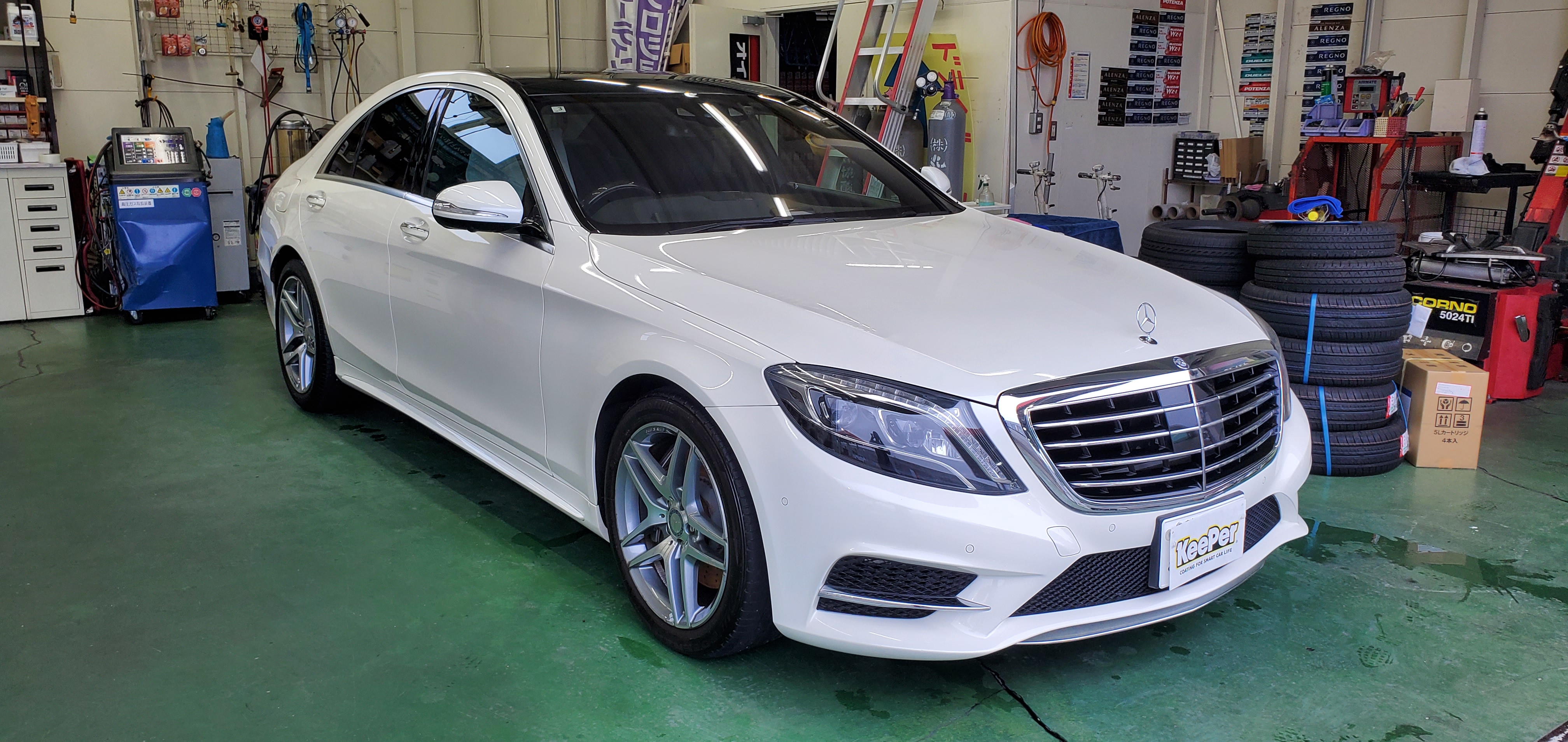 メルセデスS400にクリスタルキーパー施工で夏の輝きをキープ✨