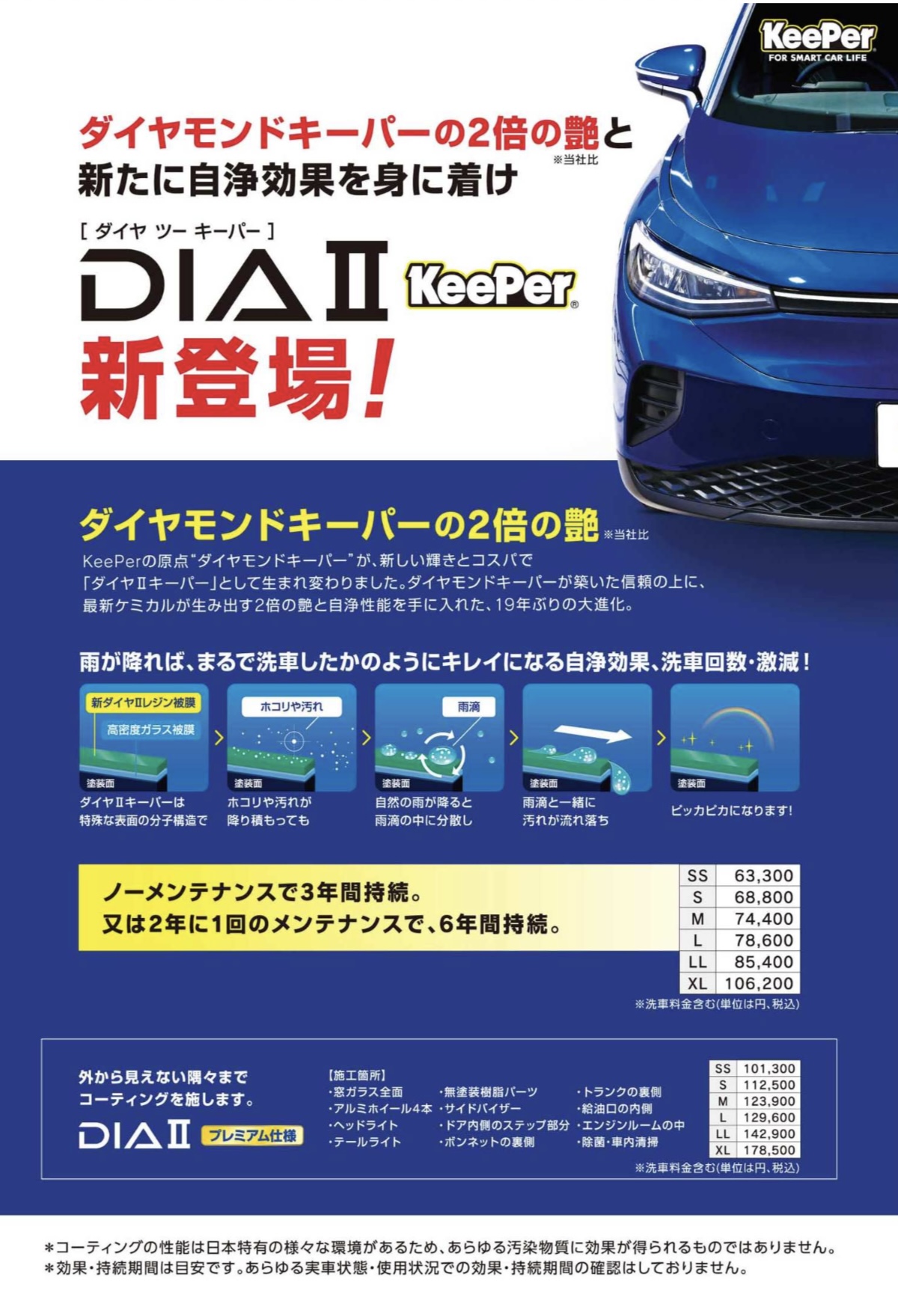 冬の汚れ対策におすすめダイヤⅡキーパーコーティング🚗✨