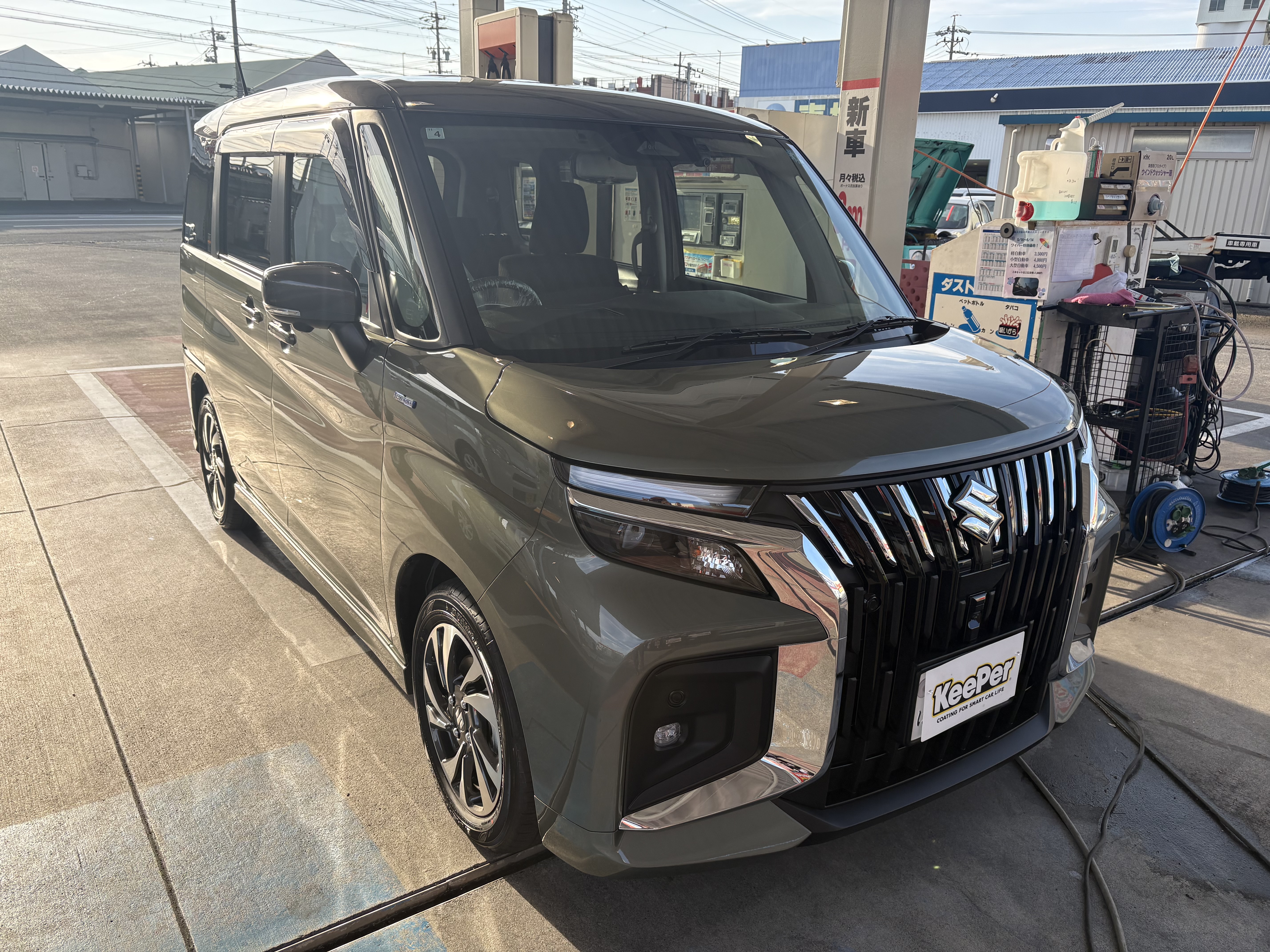新車ソリオにダイヤIIコーティングで春の輝きをキープ🌸