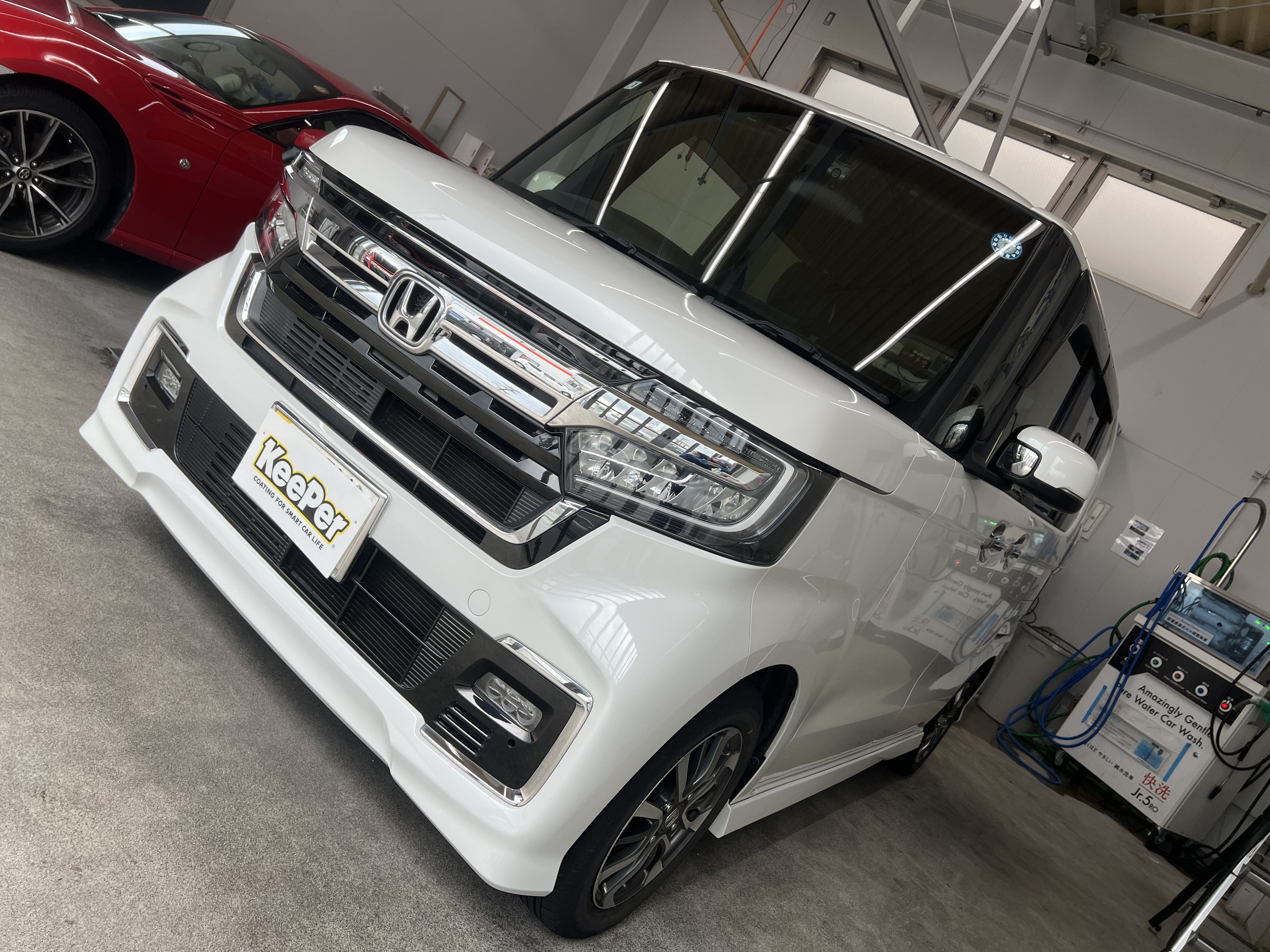 セルフ天竜川SSでN-BOXにフレッシュキーパーを施工しました