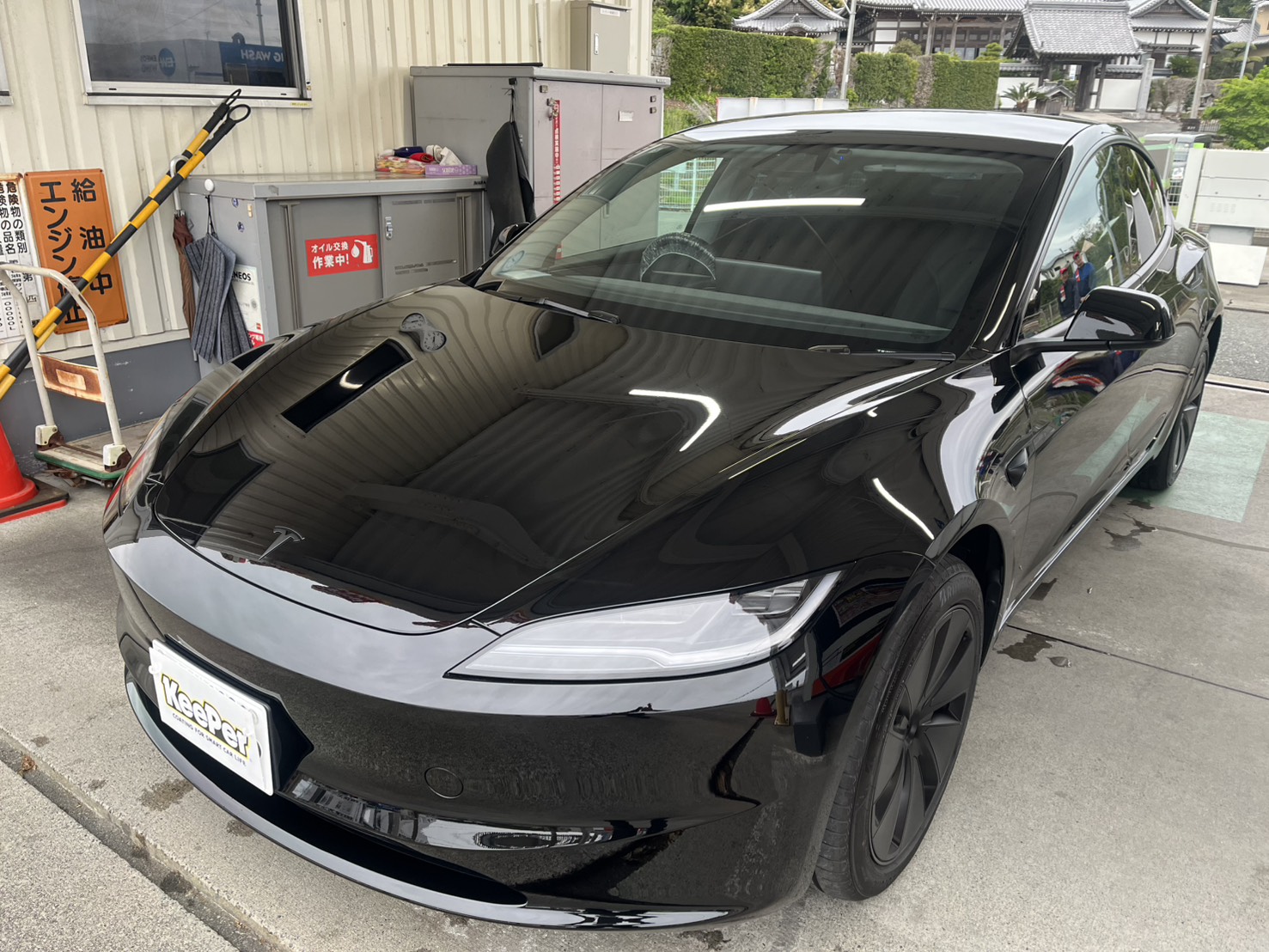 テスラ/モデル３にエコダイヤキーパープレミアム施工🚗✨🍃