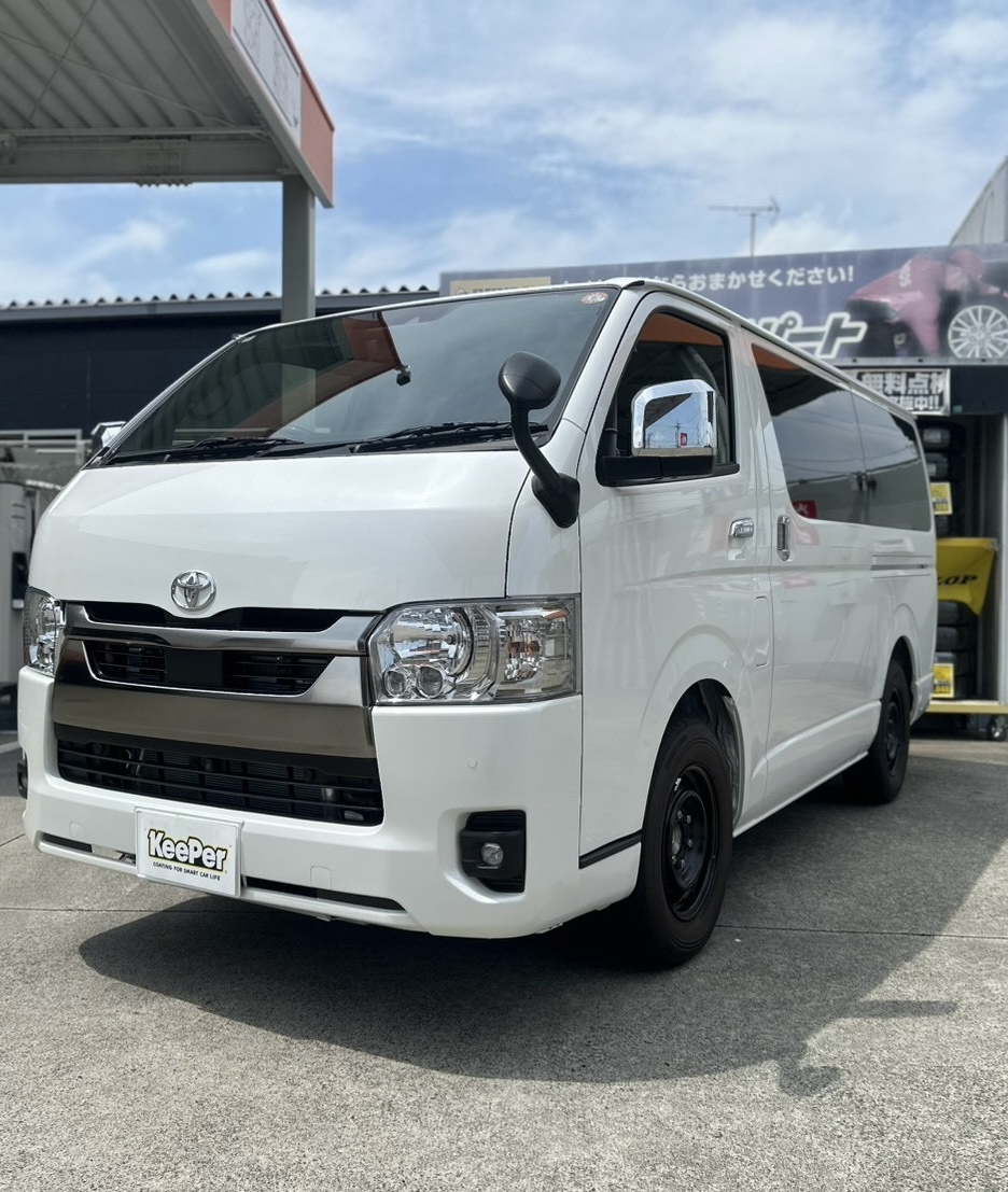 トヨタ、ハイエース、コーティング施工車