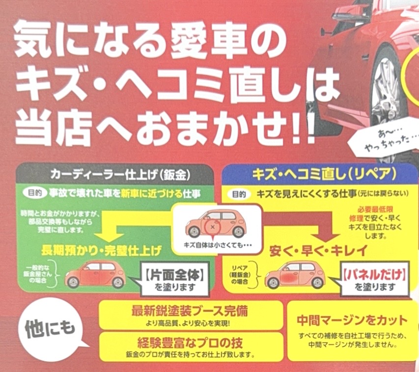 車のキズ修理から夏の点検までセルフ長泉なめりSSで安心サポート😊