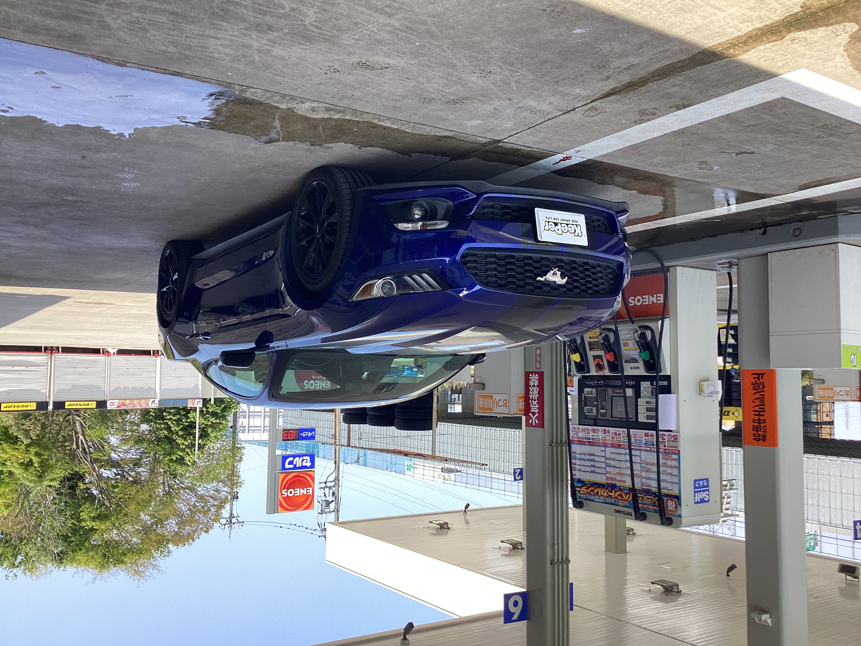 マスタングが来店でお店がさらにカッコ良く ガソリン3円引きキャンペーンも実施中🚗✨