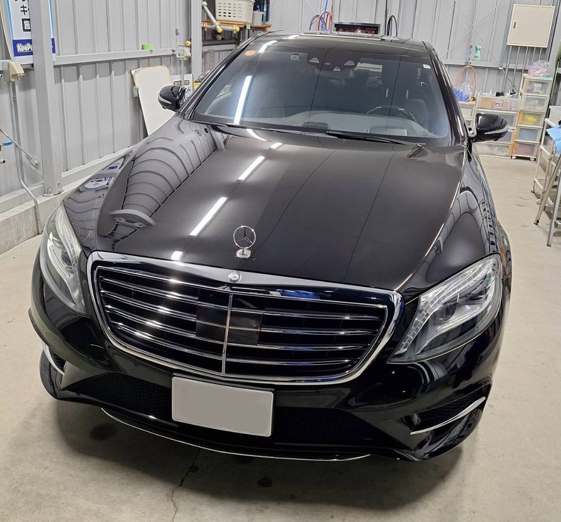 ベンツSクラスにダイヤIIキーパーとフッ素コーティング効果🚗✨