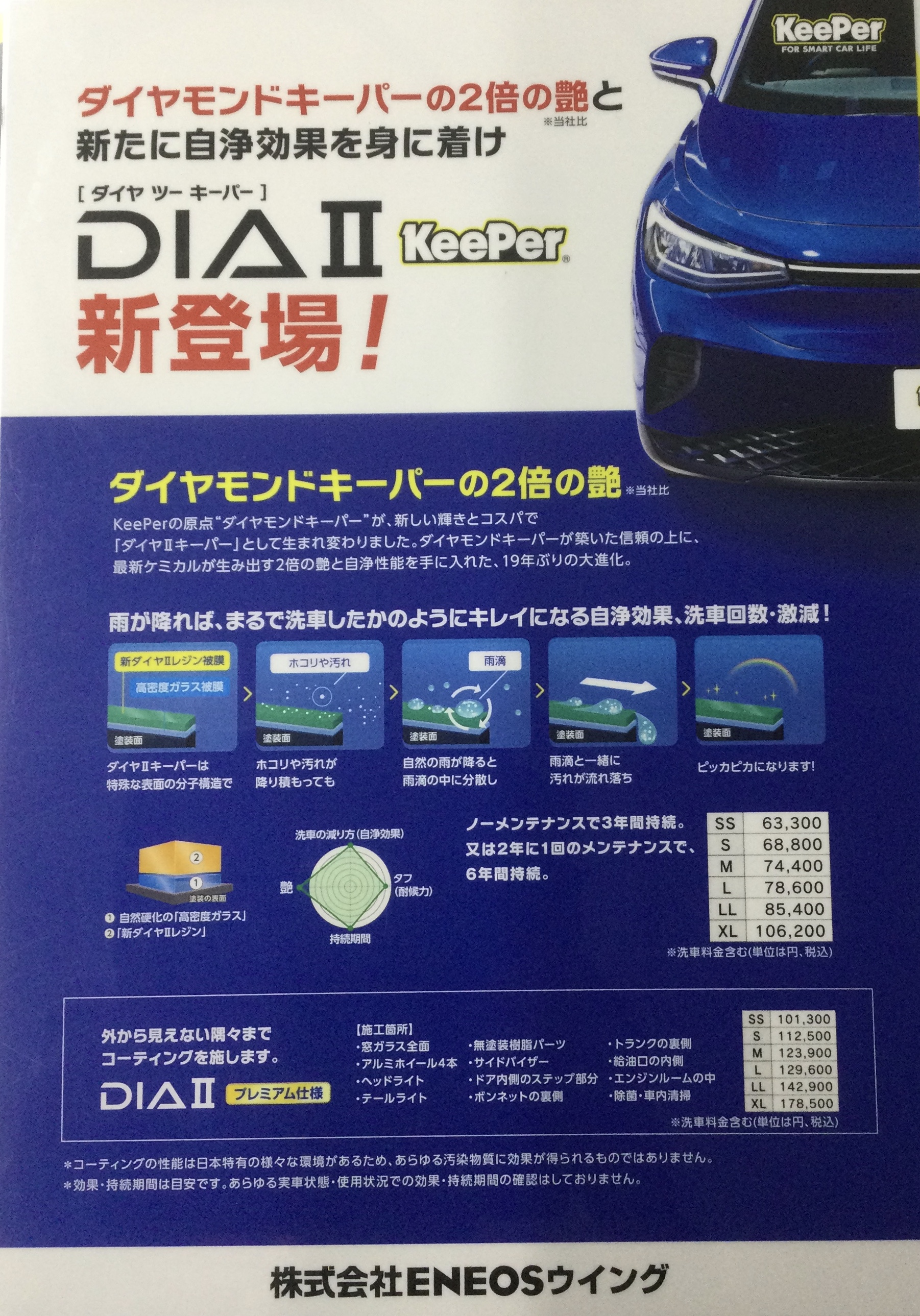 冬の愛車ケアにおすすめダイヤキーパーⅡと洗車半額キャンペーン🚗