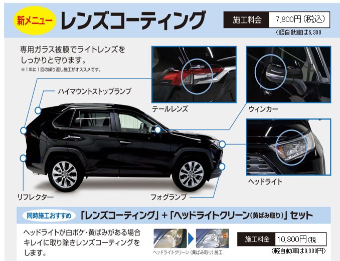 春の花粉対策におすすめ車のレンズコーティングで安心ドライブ🚗