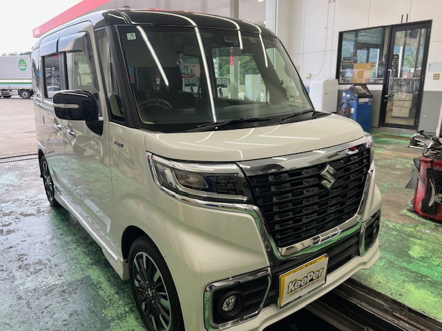 ルート54三次TSではスズキ／スペーシアへダイヤモンドキーパーの施工