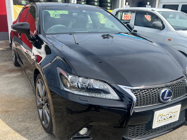 ルート54三次TSで黒いトヨタ／レクサスGSにフレッシュキーパーの施工後